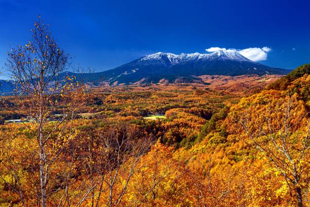 Autumn scenery of Mt.Ontake at Kaida highland in Nagano prefecture, Japan This is an autumn scenery of Mt.Ontake at Kaida highland in Nagano prefecture, Japan.
Kaida highland is located in Kiso area, it is well known as a tourist destination in this prefecture, especially summer season.
But of course, autumn season is also beautiful. mt ontake stock pictures, royalty-free photos & images