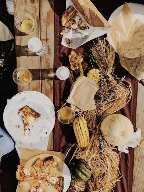 Autumn themed tablescape meal