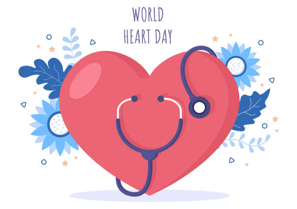 World Heart Day Illustration To Make People Aware The Importance Of Health, Care And Prevention Various Diseases. Flat Design Background Template World Heart Day Illustration To Make People Aware The Importance Of Health, Care And Prevention Various Diseases. Flat Design Background Template World Heart Day  stock illustrations