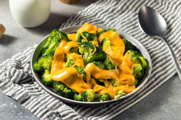 istock Homemade Cheesy Steamed Broccoli 1327560290