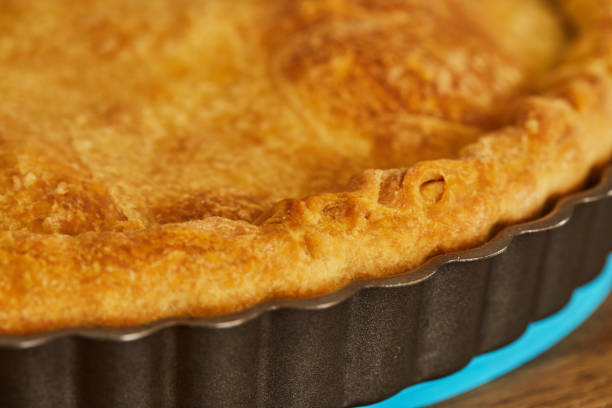 istock Ready made Swiss chard pie after baking. Close-up 1327576544