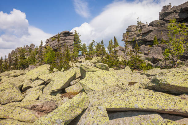 istock Rocks on Mount Zelenaya. Sheregesh, Russia 1327577611
