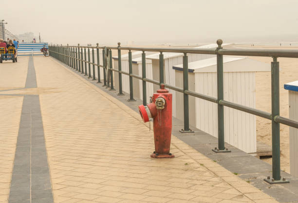 Fire hydrant on the street in the coastal area