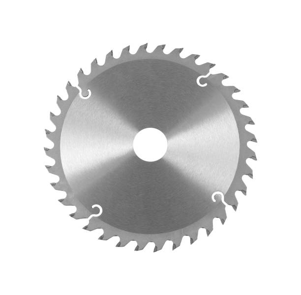 istock Circular saw blade for wood work isolated on white, included clipping path 1327581129