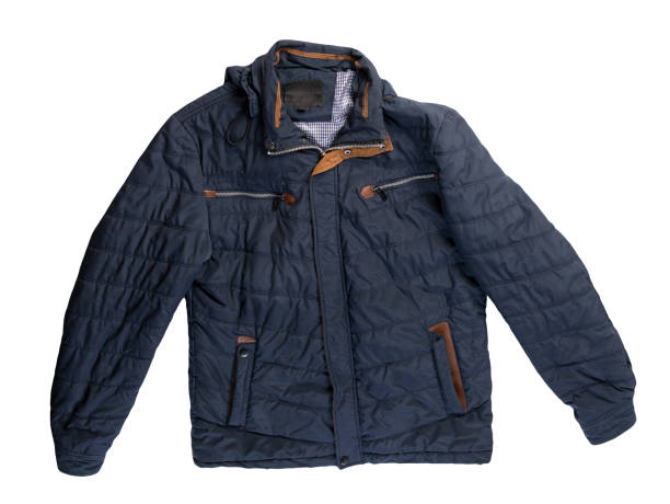 istock Men's jacket in a hood isolated on a white background. Windbreaker jacket 1327582521