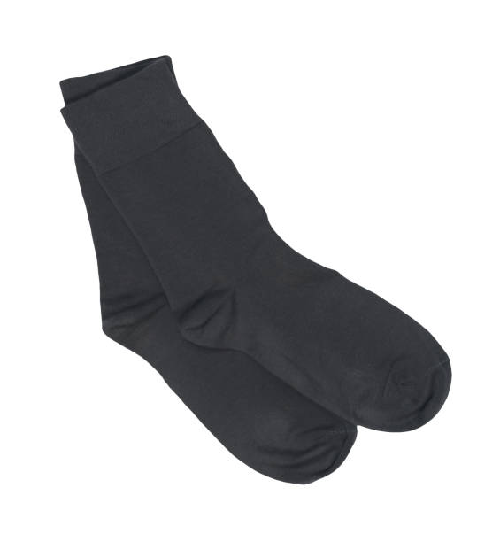 istock cotton socks isolated on a white background. 1327582525