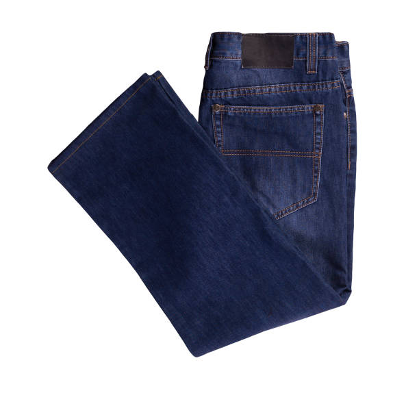 istock Blue jeans isolated on white background.Beautiful jeans 1327583175