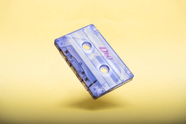 istock vintage audio cassette on yellow background 1327592201