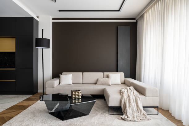istock Elegant living room with big, corner sofa 1327592244