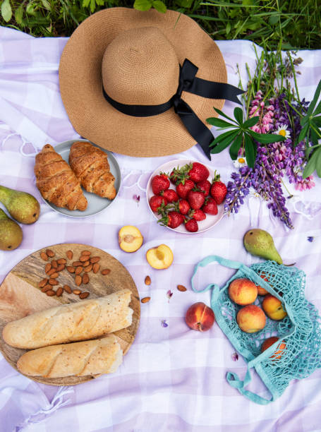 istock Romantic picnic scene on summer day 1327597727