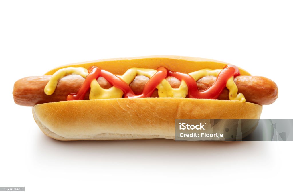 Snacks: Hotdog Isolated on White Background Hotdog Isolated on White Background. More snacks and food ingredient photos can be found in my portfolio. Please have a look Hot Dog Stock Photo