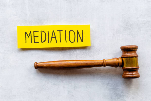 istock Mediation concept. Judge gavel on table. Conflict and dispute resolve concept 1327619132