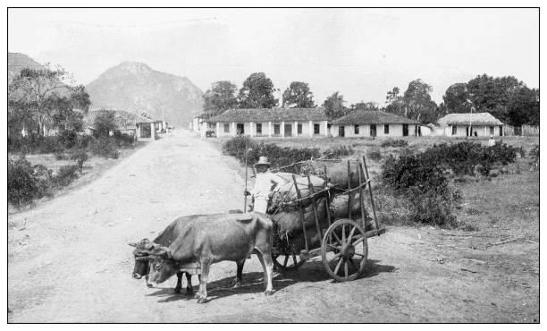 istock Antique black and white photograph: Nueva Gerona, Isla de la Juventud 1327630447
