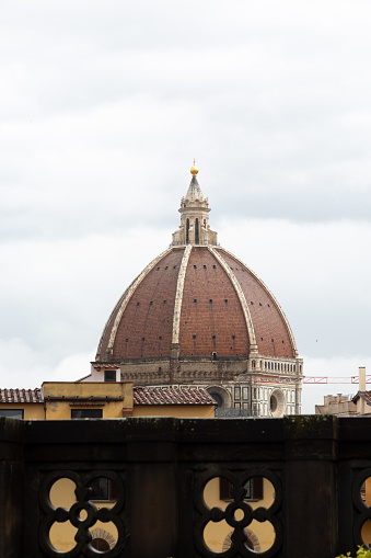 Great cathedral of Florence Santa Maria del Fiore with Brunelleschi dome and Jiotto