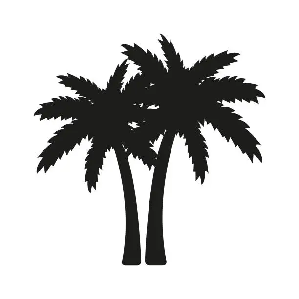 Vector illustration of palm tree icon