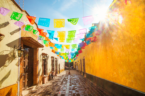 colorful mexican streets