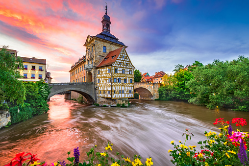 Bamberg, Germany - Colored medieval town in Franconia, historical Bavaria.