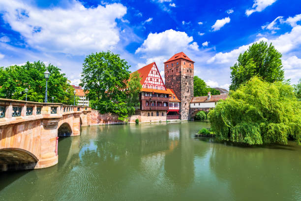 istock Nuremberg, Germany - Picturesque Pegnitz River, Bavaria. 1327649059