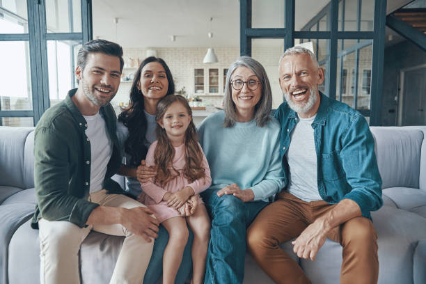 istock Happy family spending time together and smiling 1327654190