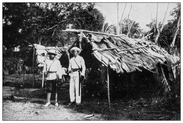 istock Antique black and white photograph: Insurgent officers, Cuba 1327654919