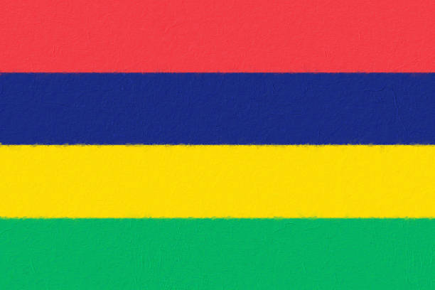 istock Mauritius flag painted with paint on a concrete wall 1327658180