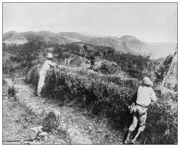 istock Antique black and white photograph: Aibonito Pass, Puerto Rico 1327658688