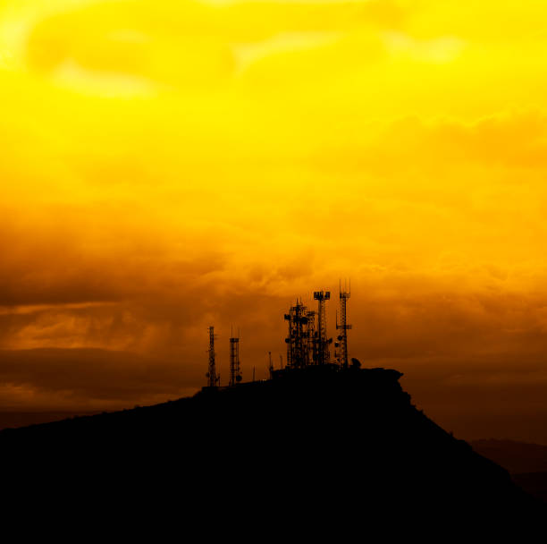 istock Radio towers on mountain top for communications telecommunications 1327665515