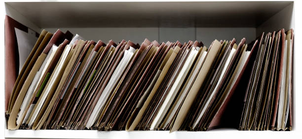 istock Files and folders on shelf business work for organizing papers 1327665891
