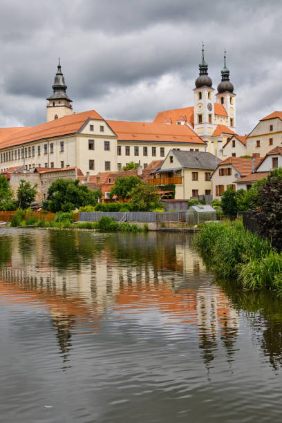 istock Town Telc with pond in Summer, Czech Republic 1327668286