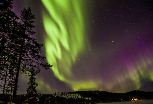 istock Aurora, Northern Lights in Sweden 1327668484