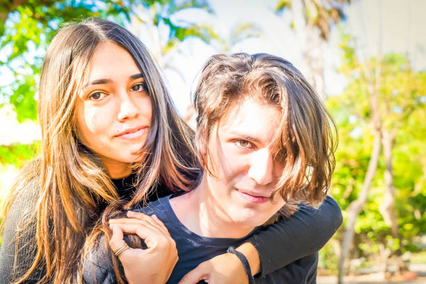 istock Two teenagers having fun together 1327671071