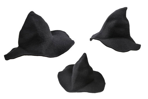 istock Witch wool hat isolated on white background. Halooween cloth. 1327683022