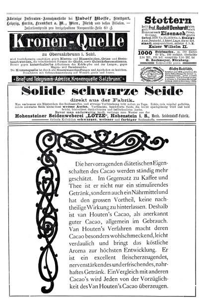 istock Ads in German magazine 1897 including Van Houten Cacao 1327685490