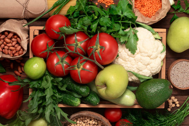 istock Set of fresh organic farm vegetables. 1327690652