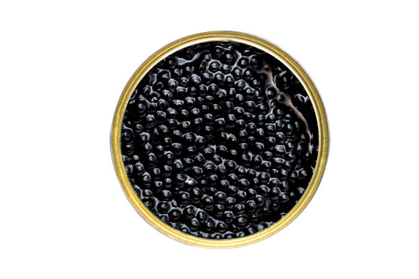 Black caviar, top view, isolated Black caviar, top view, isolated caviar stock pictures, royalty-free photos & images