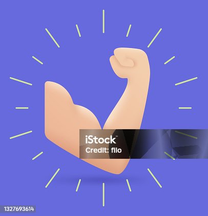 istock Arm Muscle Power Strength Weightlifting Symbol 1327693614