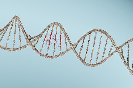 Dna structure, Science and Biotechnology. 3d illustration