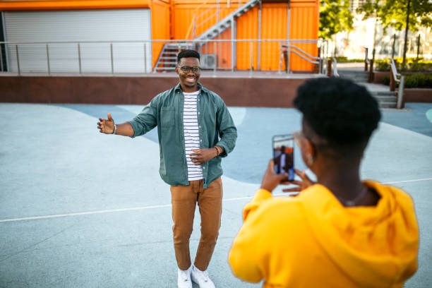 istock Performing dance for social media dance challenge. 1327702678