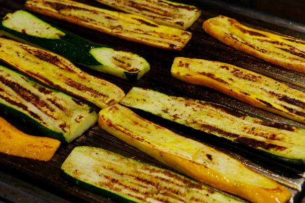 istock mediterranean grilled zucchini vegetables on a hot grill 1327716994