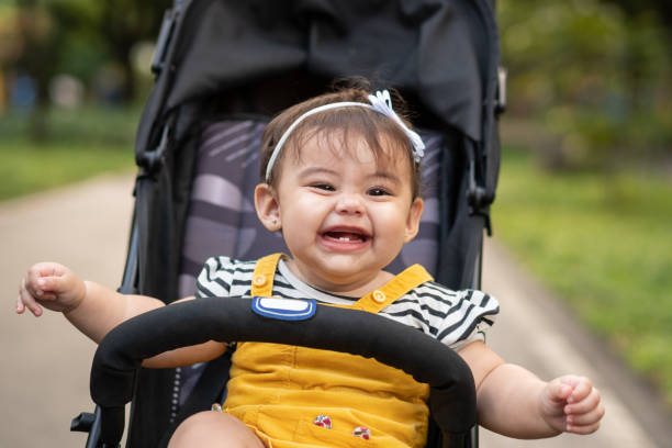 istock Baby in baby carriage 1327722484
