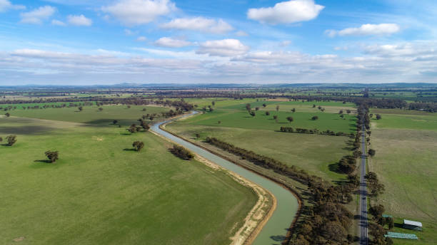 istock Man Made Irrigation channel in Central Victoria 1327730039