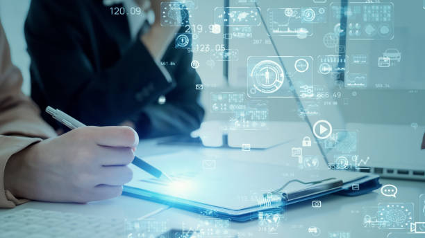istock Business and technology concept. Management strategy. 1327735715