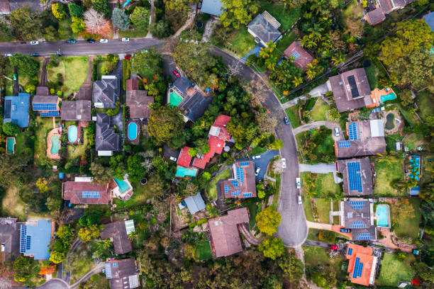 istock Sydney Suburb overhead perspective roof tops 1327736005