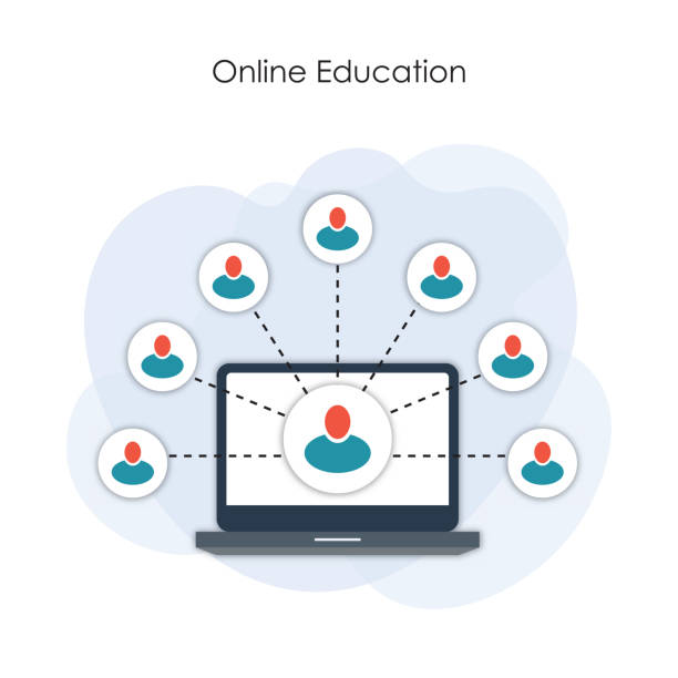 istock Online students lesson or meeting. Coronavirus quarantine distance education concept. Stay at home 1327742156