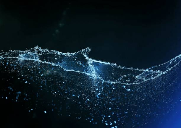 istock 3D illustration of abstract splashes and waves 1327745666