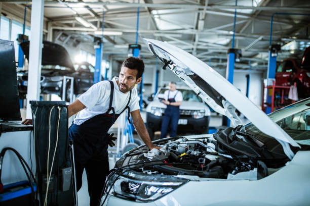 istock Car diagnostics in a repair shop! 1327756591
