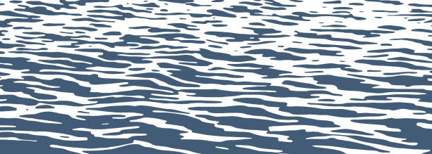 ilustrações, clipart, desenhos animados e ícones de textura de ondulações oceânicas - mirrored pattern