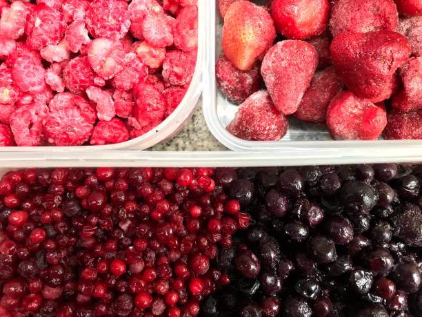 istock Frozen berry for snack and food ingredients 1327765597