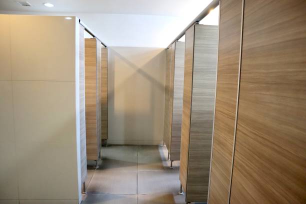 istock Clean public bathroom in the building 1327765959