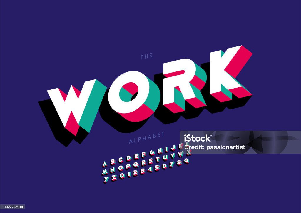 Alphabet Work Sign Work Alphabet Stock Illustration - Download Image Now - Abstract ...